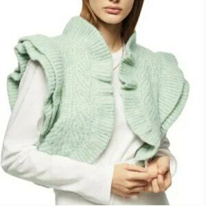 Zara Ruffled Sweater Cardigan